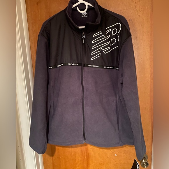 New Balance Men’s Full Zip Up Fleece Jacket - Picture 1 of 3